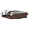 Cadre de lit sans matelas chêne marron 120x200 cm 