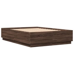 Cadre de lit sans matelas chêne marron 120x200 cm 