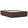 Cadre de lit sans matelas chêne marron 120x200 cm 