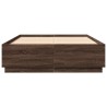 Cadre de lit sans matelas chêne marron 120x200 cm 