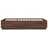 Cadre de lit sans matelas chêne marron 120x200 cm 