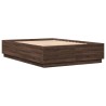 Cadre de lit sans matelas chêne marron 120x200 cm 