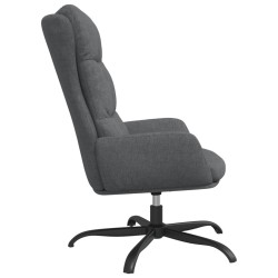 Chaise de relaxation avec tabouret Gris clair Tissu 