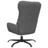 Chaise de relaxation avec tabouret Gris clair Tissu 