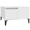 Table basse blanc 55x55x36,5 cm bois d'ingénierie 