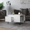 Table basse blanc 55x55x36,5 cm bois d'ingénierie 