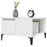 Table basse blanc 55x55x36,5 cm bois d'ingénierie 