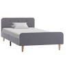 Cadre de lit sans matelas gris clair tissu 90x200 cm 