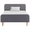 Cadre de lit sans matelas gris clair tissu 90x200 cm 