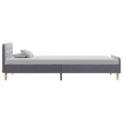 Cadre de lit sans matelas gris clair tissu 90x200 cm 
