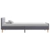 Cadre de lit sans matelas gris clair tissu 90x200 cm 