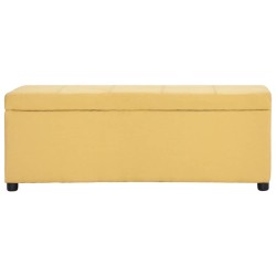 Banc avec compartiment de rangement 116 cm Jaune Polyester 