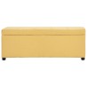 Banc avec compartiment de rangement 116 cm Jaune Polyester 