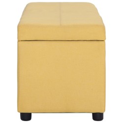 Banc avec compartiment de rangement 116 cm Jaune Polyester 