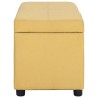 Banc avec compartiment de rangement 116 cm Jaune Polyester 