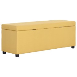 Banc avec compartiment de rangement 116 cm Jaune Polyester 
