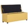 Banc avec compartiment de rangement 116 cm Jaune Polyester 