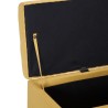 Banc avec compartiment de rangement 116 cm Jaune Polyester 