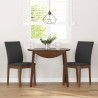 Chaises à manger coussins 2 pcs marron bois massif caoutchouc 