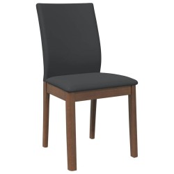 Chaises à manger coussins 2 pcs marron bois massif caoutchouc 