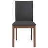 Chaises à manger coussins 2 pcs marron bois massif caoutchouc 