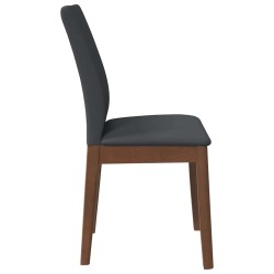 Chaises à manger coussins 2 pcs marron bois massif caoutchouc 