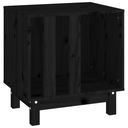 Niche pour chien Noir 50x40x52 cm Bois de pin massif 