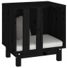 Niche pour chien Noir 50x40x52 cm Bois de pin massif 