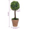 Plantes de buis artificiel 2 pcs avec pots Boule Vert 56 cm 