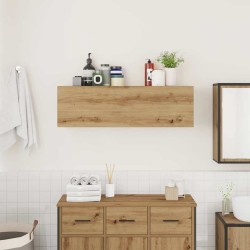Armoire murale de bain chêne artisanal bois d'ingénierie 