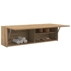 Armoire murale de bain chêne artisanal bois d'ingénierie 