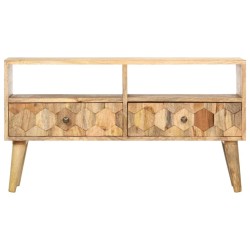 Meuble TV 90x30x50 cm Bois de manguier solide 