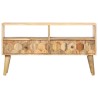 Meuble TV 90x30x50 cm Bois de manguier solide 