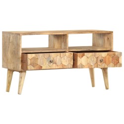 Meuble TV 90x30x50 cm Bois de manguier solide 