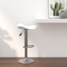 Tabouret de bar Blanc Acier chromé et cuir artificiel 