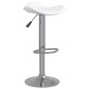 Tabouret de bar Blanc Acier chromé et cuir artificiel 