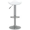 Tabouret de bar Blanc Acier chromé et cuir artificiel 