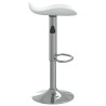 Tabouret de bar Blanc Acier chromé et cuir artificiel 
