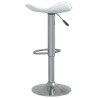 Tabouret de bar Blanc Acier chromé et cuir artificiel 