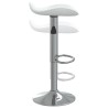 Tabouret de bar Blanc Acier chromé et cuir artificiel 