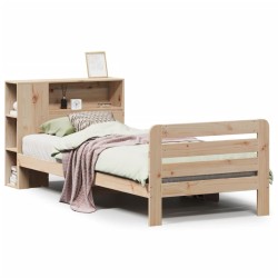 Cadre de lit sans matelas 75x190 cm bois de pin massif 