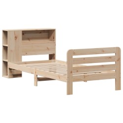 Cadre de lit sans matelas 75x190 cm bois de pin massif 