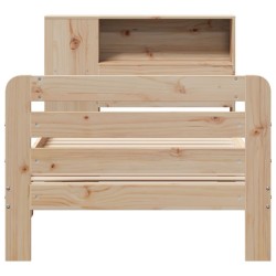 Cadre de lit sans matelas 75x190 cm bois de pin massif 