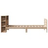 Cadre de lit sans matelas 75x190 cm bois de pin massif 