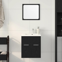 Ensemble de meubles salle de bain 2 pcs chêne noir 