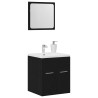 Ensemble de meubles salle de bain 2 pcs chêne noir 