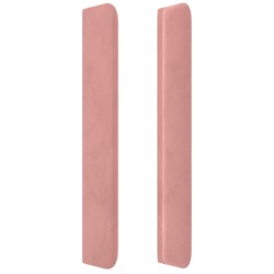 Tête de lit avec oreilles Rose 147x16x118/128 cm Velours 