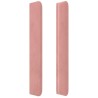 Tête de lit avec oreilles Rose 147x16x118/128 cm Velours 