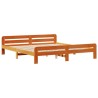 Cadre de lit sans matelas cire marron 180x200cm bois pin massif 