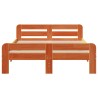 Cadre de lit sans matelas cire marron 180x200cm bois pin massif 
